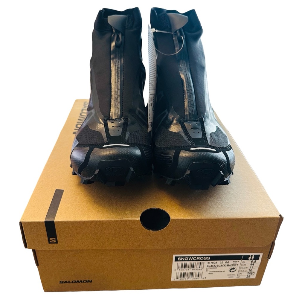 Salomon Snowcross Advanced Boots Shoes Black Magnet Mens US 10 UK 9.5 NIB RARE - Picture 11 of 11